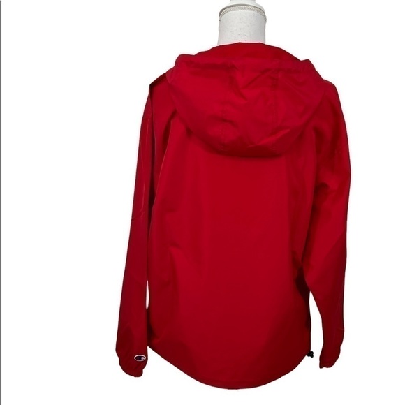 Champion Men Small Red 1/2 Zip Packable Anorak Hood 2021 NCAA Women Final Four - Picture 6 of 9